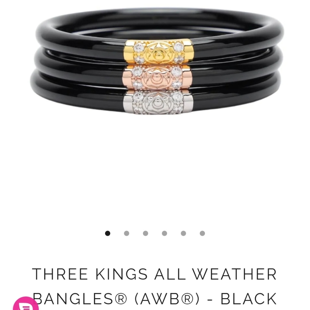 BuDha Girl All Weather Bangles Three Kings Black with Box